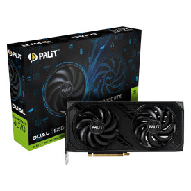 Видеокарта Palit GeForce RTX 4070 Dual, 12GB GDDR6, 192-bit, 1x HDMI 2.1a, 3x DP 1.4a, 1x 8-pin