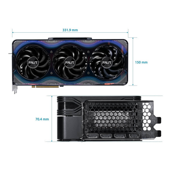 Видеокарта PALIT GeForce RTX 5080 GameRock, 16GB GDDR7, 256-bit, 1x HDMI 2.1b, 3x DP 2.1b