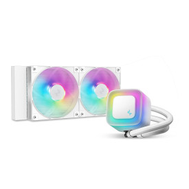 Водно охлаждане DeepCool LE240 WH V2, 240mm, ARGB, White