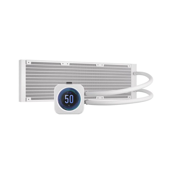 Водно охлаждане за процесор CORSAIR iCUE H150i ELITE LCD XT, White