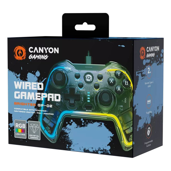 Безжичен контролер CANYON Brighter Wireless Gamepad GP-02