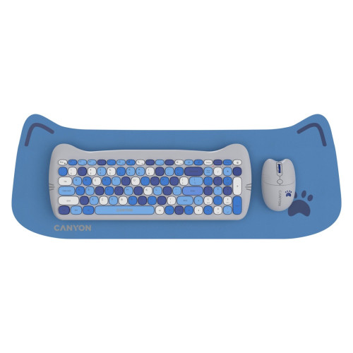 Безжична клавиатура CANYON HSET-W6, Blue