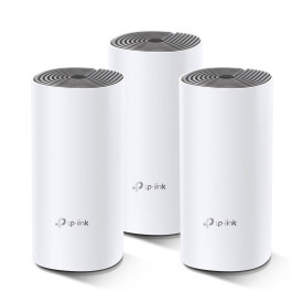 Безжична Wi-Fi система TP-Link Deco E4 (3-Pack), AC1200 Mesh, 867 Mbps (5 GHz) / 300 Mbps (2.4 GHz), 2 антени, Mu-Mimo, 2 x LAN