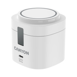 Безжично зарядно Canyon 4 в 1, до 30 W, 70 x 70 x 70.3 mm, 414 g, с 65 W зарядно устройство и 1 m кабел, White