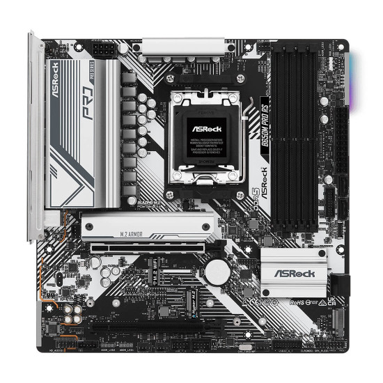 Дънна платка ASRock B650M Pro RS, mATX, AM5, 4x DDR5, 1x PCIe 4.0 x16
