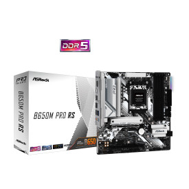 Дънна платка ASRock B650M Pro RS, mATX, AM5, 4x DDR5, 1x PCIe 4.0 x16