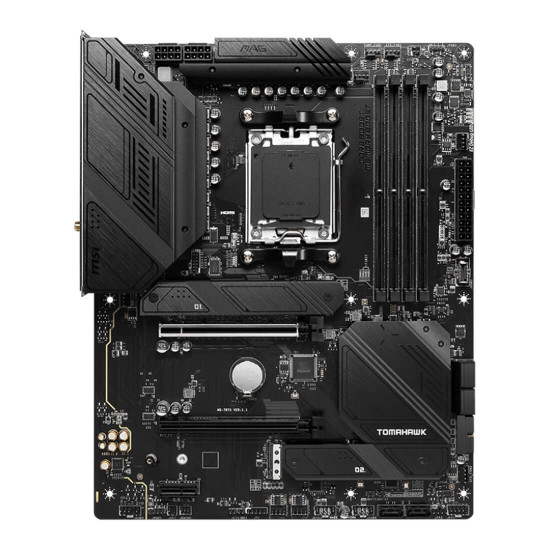 Дънна платка MSI MAG B650 TOMAHAWK WIFI, AM5, 4x DDR5, HDMI, DP, 2.5G LAN, Wi-Fi 6E, BT 5.2, ATX