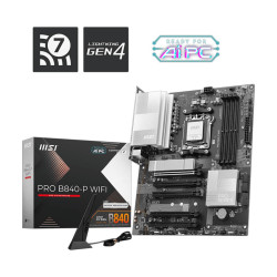 Дънна платка MSI PRO B840-P WIFI, ATX, AM5, 4x DDR5, LAN, WiFi, BT