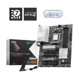 Дънна платка MSI PRO B840-P WIFI, ATX, AM5, 4x DDR5, LAN, WiFi, BT