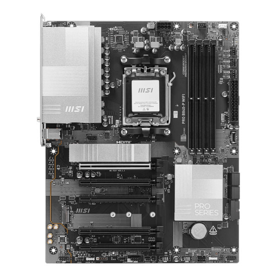 Дънна платка MSI PRO B840-P WIFI, ATX, AM5, 4x DDR5, LAN, WiFi, BT