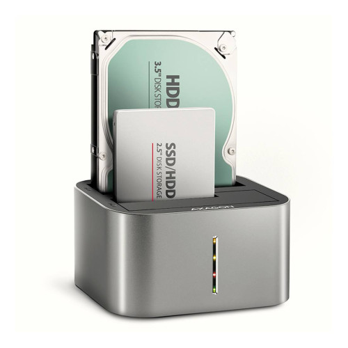 HDD докинг станция AXAGON ADSA-DC SuperSpeed, USB 3.2, 2.5 инча HDD / SSD, 3.5 инча HDD