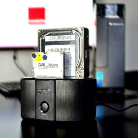 HDD докинг станция AXAGON ADSA-ST, USB3.0, 2xSATA, 2.5 инча HDD / SSD, 3.5 инча HDD