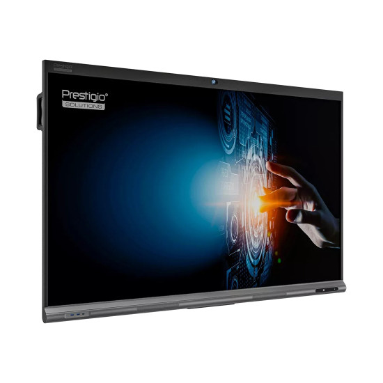 Интерактивен дисплей Prestigio Multiboard 86 инча Light Plus Series, Android 11, UHD, 40 touch points, Camera, Microphone, NFC, Wi-Fi