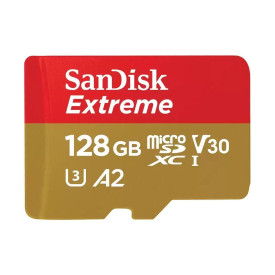Карта памет SanDisk Extreme 128GB, microSDXC, UHS-I, V30, A2, 160MB/s + Adapter