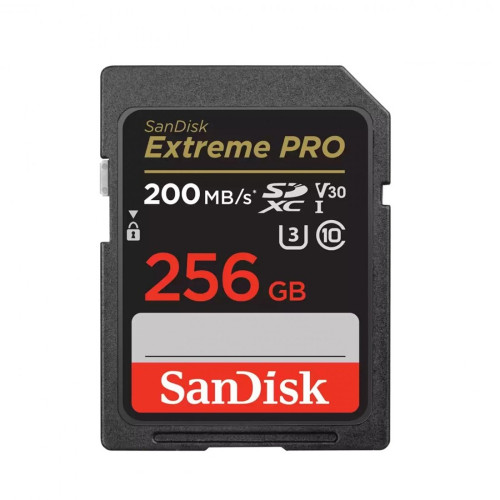 Карта памет SanDisk Extreme PRO 256GB, SDHC, UHS-I, V30, U3, 200MB/s + Adapter
