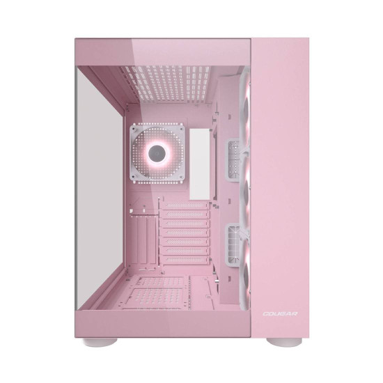 Кутия за компютър COUGAR FV150 RGB, Mid Tower, Pink
