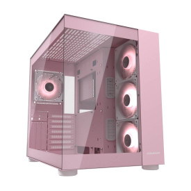 Кутия за компютър COUGAR FV150 RGB, Mid Tower, Pink