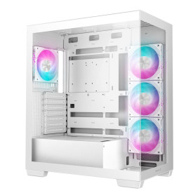 Кутия за компютър DeepCool CG580 4F WH V2, Mid Tower, 2 x USB 3.0, 1 x USB Type-C Gen 2, 1 x Audio, White