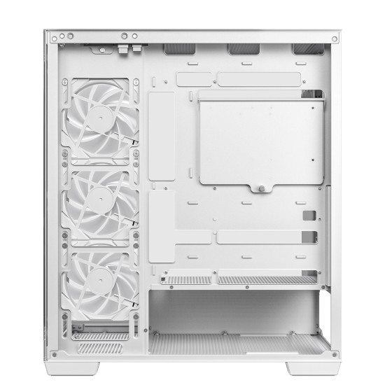 Кутия за компютър DeepCool CG580 4F WH V2, Mid Tower, 2 x USB 3.0, 1 x USB Type-C Gen 2, 1 x Audio, White