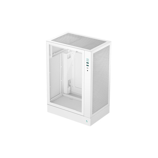 Кутия за компютър DeepCool CH170 PLUS, Mini Tower, 2 x USB 3.0, 1 x USB Type-C Gen 2, 1 x Audio/Mic, White