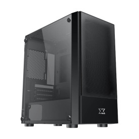 Кутия за компютър Xigmatek Oreo Black EN47758, M-ATX, USB3.0x1 + USB2.0x2, Meshed Grill FP, Left TG, 3PCS X24F Fixed RGB Fan