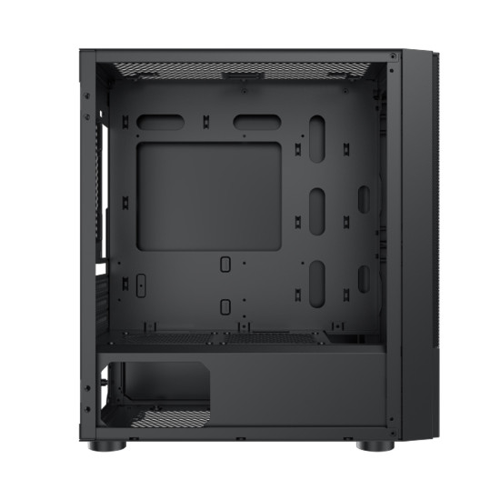 Кутия за компютър Xigmatek Oreo Black EN47758, M-ATX, USB3.0x1 + USB2.0x2, Meshed Grill FP, Left TG, 3PCS X24F Fixed RGB Fan