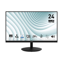 Монитор MSI PRO MP242A, 23.8 инча, IPS, 1920x1080, 100Hz, 1ms MPRT, Anti-Flicker, HDMI, VGA, Speakers