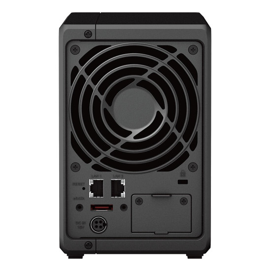 NAS устройство Synology DS723+, 2-bay, AMD Ryzen R1600, 2GB RAM, 2x 1GbE RJ-45, 1x USB 3.2