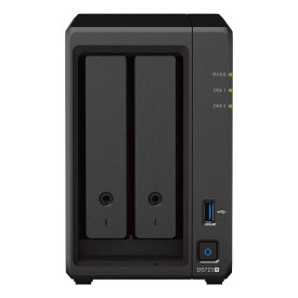 NAS устройство Synology DS723+, 2-bay, AMD Ryzen R1600, 2GB RAM, 2x 1GbE RJ-45, 1x USB 3.2