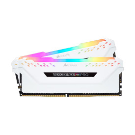 RAM памет Corsair Vengeance RGB PRO, 32GB (2x16GB) DDR4, 3200MT/s, CL16, White, Kit of 2