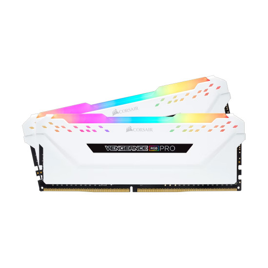 RAM памет Corsair Vengeance RGB PRO, 32GB (2x16GB) DDR4, 3200MT/s, CL16, White, Kit of 2