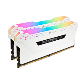 RAM памет Corsair Vengeance RGB PRO, 32GB (2x16GB) DDR4, 3200MT/s, CL16, White, Kit of 2