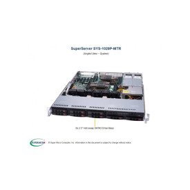 Сървър Supermicro SYS-6029P-TR, Intel Xeon Silver 4210R, 32 GB DDR4, RAID контролер SAS 9361-8i 12 Gb/s, 8 вътрешни SAS/SATA порта, 2 x 1.92 TB Samsung SM883 SATA SSD