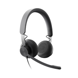 Слушалки Logitech Zone Wired, USB-A, USB-C, Black