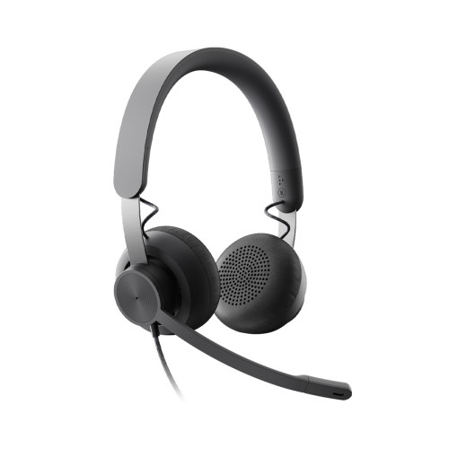 Слушалки Logitech Zone Wired, USB-A, USB-C, Black