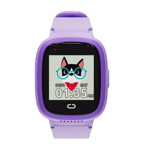 Смарт часовник CANYON Sunny KW-48 Kids, 4G, видео, GPS, игри и музика, Violet