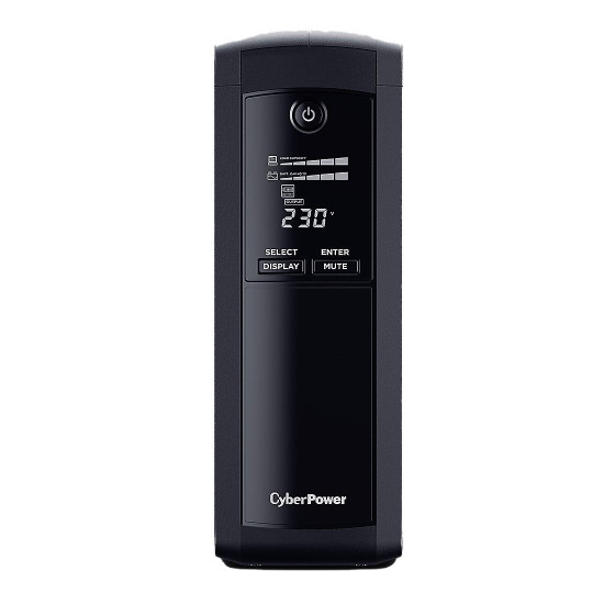 UPS устройство CyberPower AVR, 1600VA/960W, VP1600ELCD, Line-Interactive, LCD дисплей, 4 x Schuko