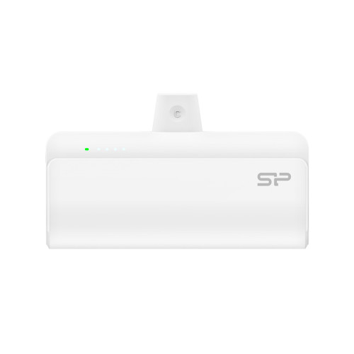 Външна батерия Silicon Power QD50, 5000mAh, USB-C, Quick Charge 3.0, White