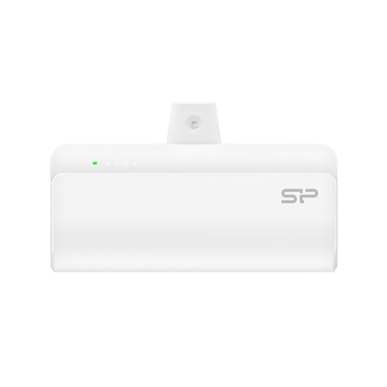 Външна батерия Silicon Power QD50, 5000mAh, USB-C, Quick Charge 3.0, White