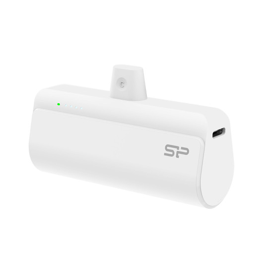 Външна батерия Silicon Power QD50, 5000mAh, USB-C, Quick Charge 3.0, White
