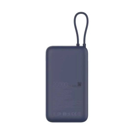 Външна батерия Xiaomi, 20000 mAh, 33 W, вграден кабел, синя, GL, Blue 