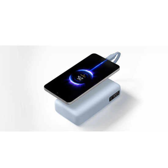 Външна батерия Xiaomi, 20000 mAh, 67 W, вграден кабел, Ice Blue
