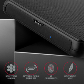 Външна кутия за диск AXAGON EE25-SLC SuperSpeed, USB-C, USB-A, 2.5 инча HDD/SSD