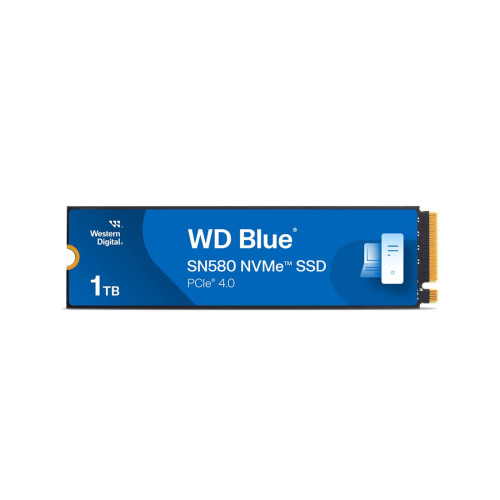 Вътрешен SSD диск WESTERN DIGITAL Blue SN580, 1TB, PCIe Gen4x4, NVMe 1.4, M.2 2280