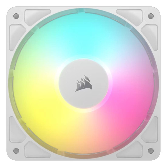 Вентилатор Corsair RS120 ARGB, 120 мм, 2100 RPM, 72.8 CFM, 36 dBA, 4 Pin PWM, White