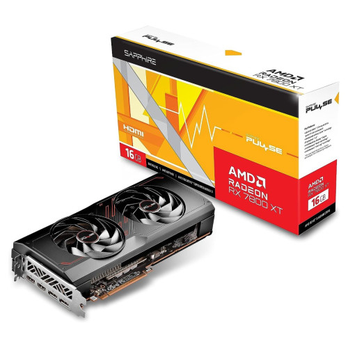 Видеокарта SAPPHIRE PULSE AMD Radeon RX 7800 XT 16GB GDDR6, 256-bit, 2 x HDMI, 2 x DP