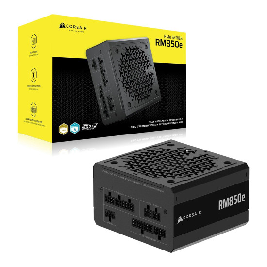 Захранване Corsair 2025 RMe Series, RM850e, 850W, ATX 3.1, PCIe 5.1, Cybenetics GOLD, Fully Modular Захранване Corsair 2025 RMe Series, RM850e, 850W, ATX 3.1, PCIe 5.1, Cybenetics GOLD, Fully Modular
