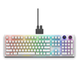 Безжична клавиатура Alienware Tri-Mode Wireless Gaming, AW920K, Lunar Light
