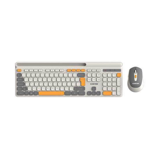 Комплект клавиатура и мишка CANYON HSET-W5, Beige