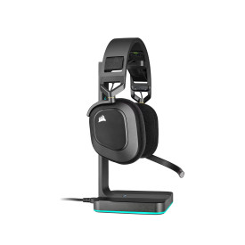 Безжични слушалки Corsair HS80 RGB Wireless, CA-9011235-EU, SLIPSTREAM 2.4GHz, Dolby Atmos, RGB, USB, 20Hz–40kHz